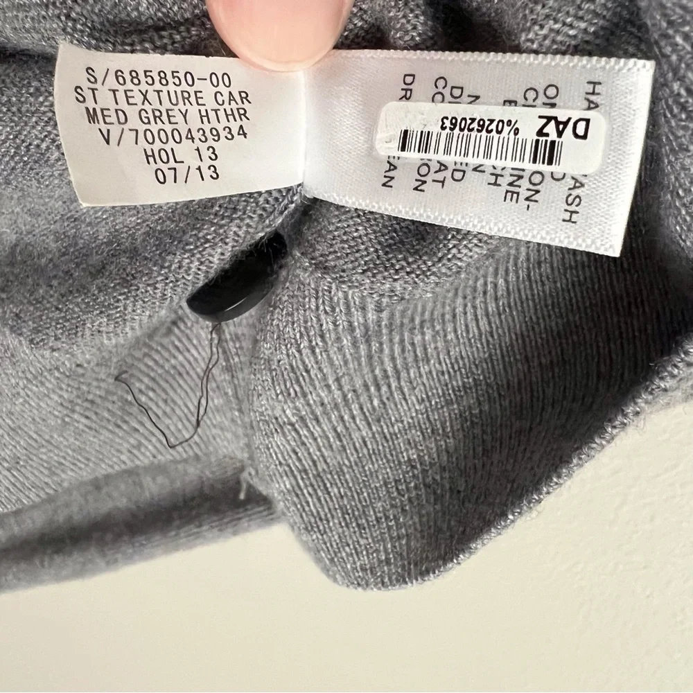 Banana Republic Men’s Grey Cardigan Sweater Merino Wool Bld Preppy Neutral Large